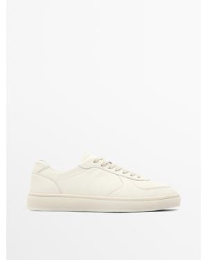 MASSIMO DUTTI Nappa Trainers - White