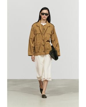 MASSIMO DUTTI Giacca Camicia Tecnica Con Dettaglio Tasche - Bianco