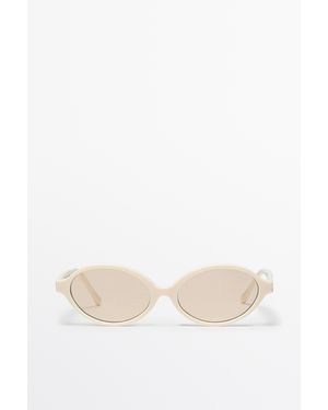 MASSIMO DUTTI Small Sunglasses - Natural