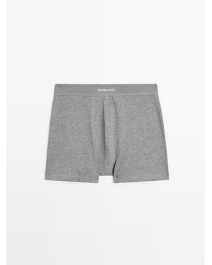 MASSIMO DUTTI Boxers With Logo Waistband - Grey