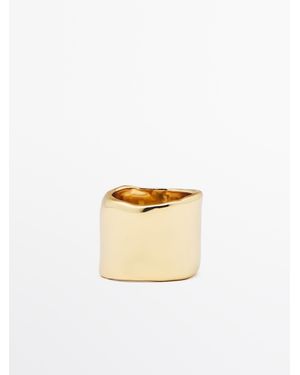 MASSIMO DUTTI Anillo Ancho - Blanco
