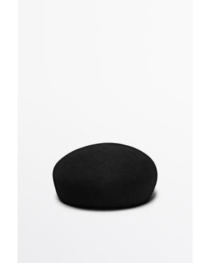 MASSIMO DUTTI Basco 100% Lana - Nero