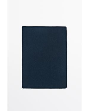 MASSIMO DUTTI 100% Cashmere Fine-Knit Scarf - Blue