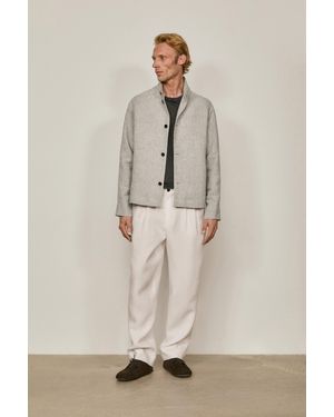 MASSIMO DUTTI Total Look Linen Bomber Jacket - Grey