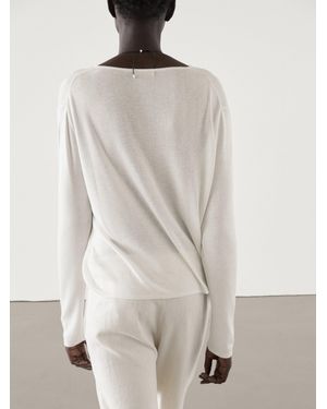 MASSIMO DUTTI Crew Neck Knit Jumper - Natural