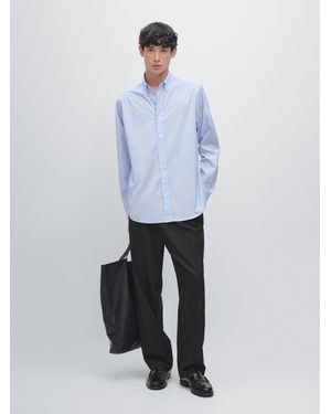 MASSIMO DUTTI Regular Fit Pinstriped Shirt - White