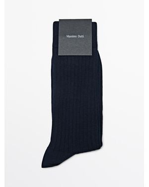 MASSIMO DUTTI Calzini A Costine - Blu
