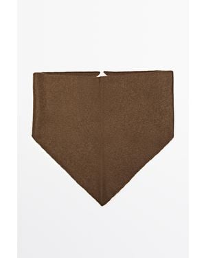 MASSIMO DUTTI Bandana 100% Cashmere - Marrone