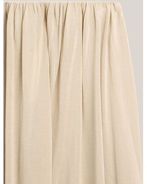 MASSIMO DUTTI Silk Blend Total Look Sarouel Pants - Natural