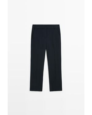 MASSIMO DUTTI Technische Stretchbroek - Blauw