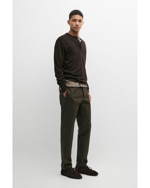 MASSIMO DUTTI Slim-Fit-Hose - Braun