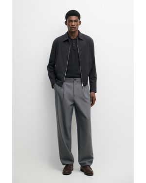 MASSIMO DUTTI Short Lightweight Jacket - Black