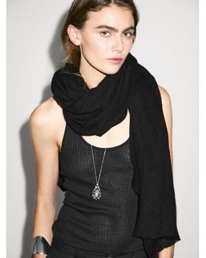 MASSIMO DUTTI 100% Cashmere Scarf - Black