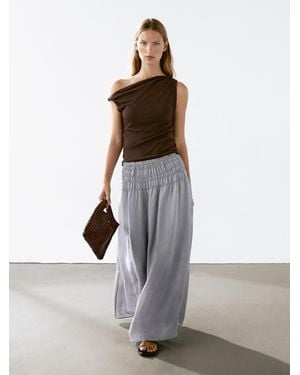 【Massimo Dutti】Long voluminous skirt with godet detail MASSIMO DUTTI Long Voluminous Skirt With Godet Detail | Lyst UK