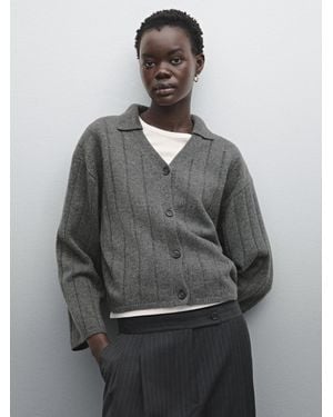 MASSIMO DUTTI Cardigan - Grigio