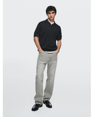 MASSIMO DUTTI Straight Fit Jeans - Gray
