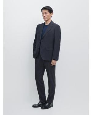 MASSIMO DUTTI Cool Wool Blend Suit Pants - Blue