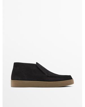 MASSIMO DUTTI Splitsuède Schoenen - Wit