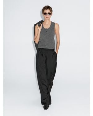 MASSIMO DUTTI Top En Maille Avec Boutons - Blanc