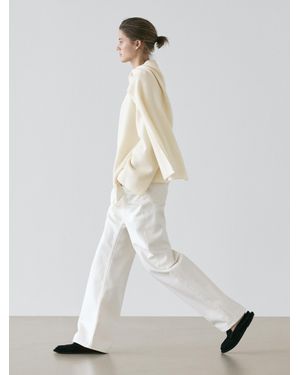 MASSIMO DUTTI Jersey Punto Lana Bufanda - Neutro