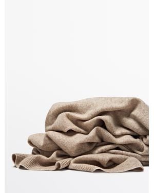 MASSIMO DUTTI Bufanda Fina Mezcla Lana - Neutro
