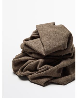 MASSIMO DUTTI Bufanda 100% Cashmere - Neutro