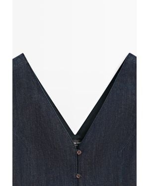 MASSIMO DUTTI Denim Vest Total Look - Blue