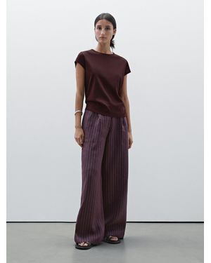 MASSIMO DUTTI Maglietta A Maniche Corte - Viola