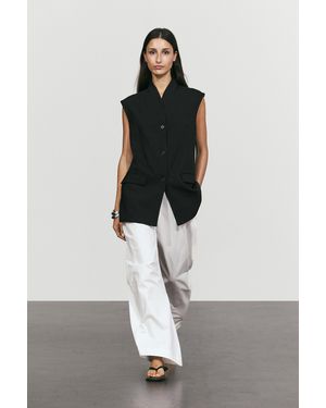 MASSIMO DUTTI High-Neck Vest - Black