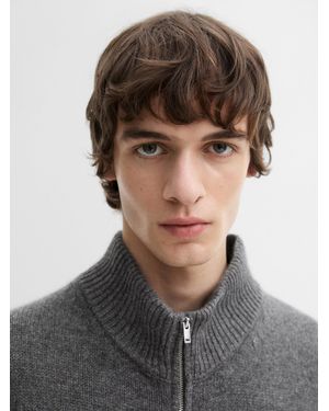 MASSIMO DUTTI Cárdigan Bomber Cremallera Cashmere - Multicolor