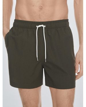 MASSIMO DUTTI Plain Swim Trunks - Green