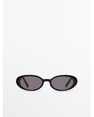 MASSIMO DUTTI Mini Oval Sunglasses - White