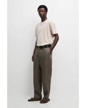 MASSIMO DUTTI Camiseta Manga Corta 100% Algodón - Neutro
