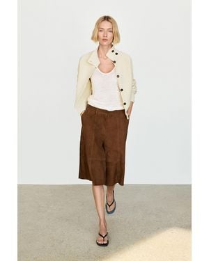 MASSIMO DUTTI Rollkragen-Cardigan Aus 100 Baumwolle - Natur