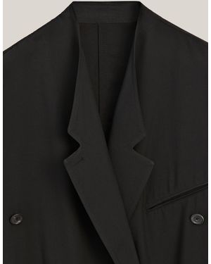 MASSIMO DUTTI Americana Fluida Oversize Detalle Cinturón - Negro