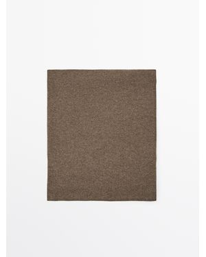 MASSIMO DUTTI 100% Cashmere Scarf - Natural
