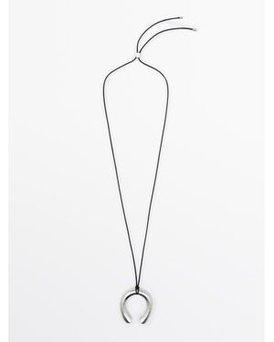 MASSIMO DUTTI Collar Pieza Herradura - Blanco