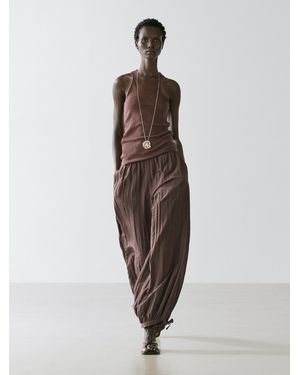 MASSIMO DUTTI Flowing Draped Pants - Multicolor