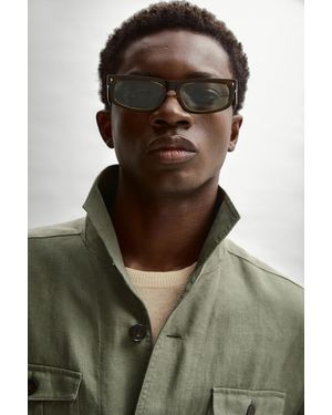 MASSIMO DUTTI Narrow Sunglasses - Brown