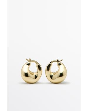 MASSIMO DUTTI Voluminous Hoop Earrings - Metallic