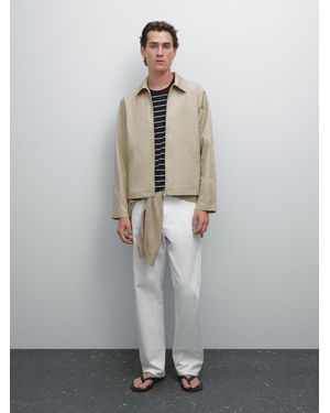 MASSIMO DUTTI Chaqueta 100% Algodón Water Repellent - Gris