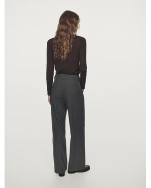 MASSIMO DUTTI Pantalón Ancho Raya Diplomática - Multicolor