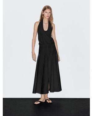 MASSIMO DUTTI Langes Kombiniertes Kleid - Weiß