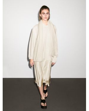 MASSIMO DUTTI 100% Cashmere Scarf - White