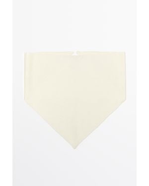 MASSIMO DUTTI Bandana 100% Cashmere - Bianco