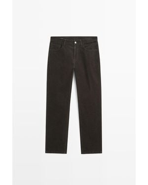 MASSIMO DUTTI Pantaloni Tapered Fit - Nero
