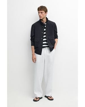 MASSIMO DUTTI Bomber Jacket With Pocket Details - Black
