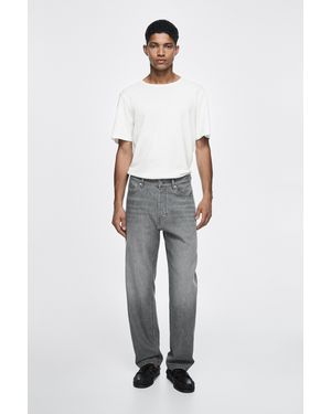 MASSIMO DUTTI Straight-Leg Jeans - Gray