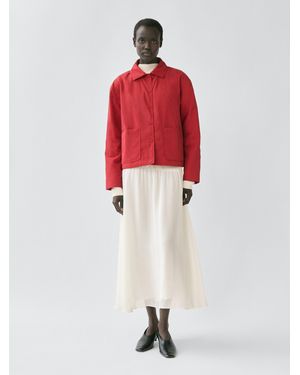 MASSIMO DUTTI Short Padded Jacket With Pockets - Red