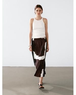 MASSIMO DUTTI Long Voluminous Skirt With Godet Detail | Lyst UK